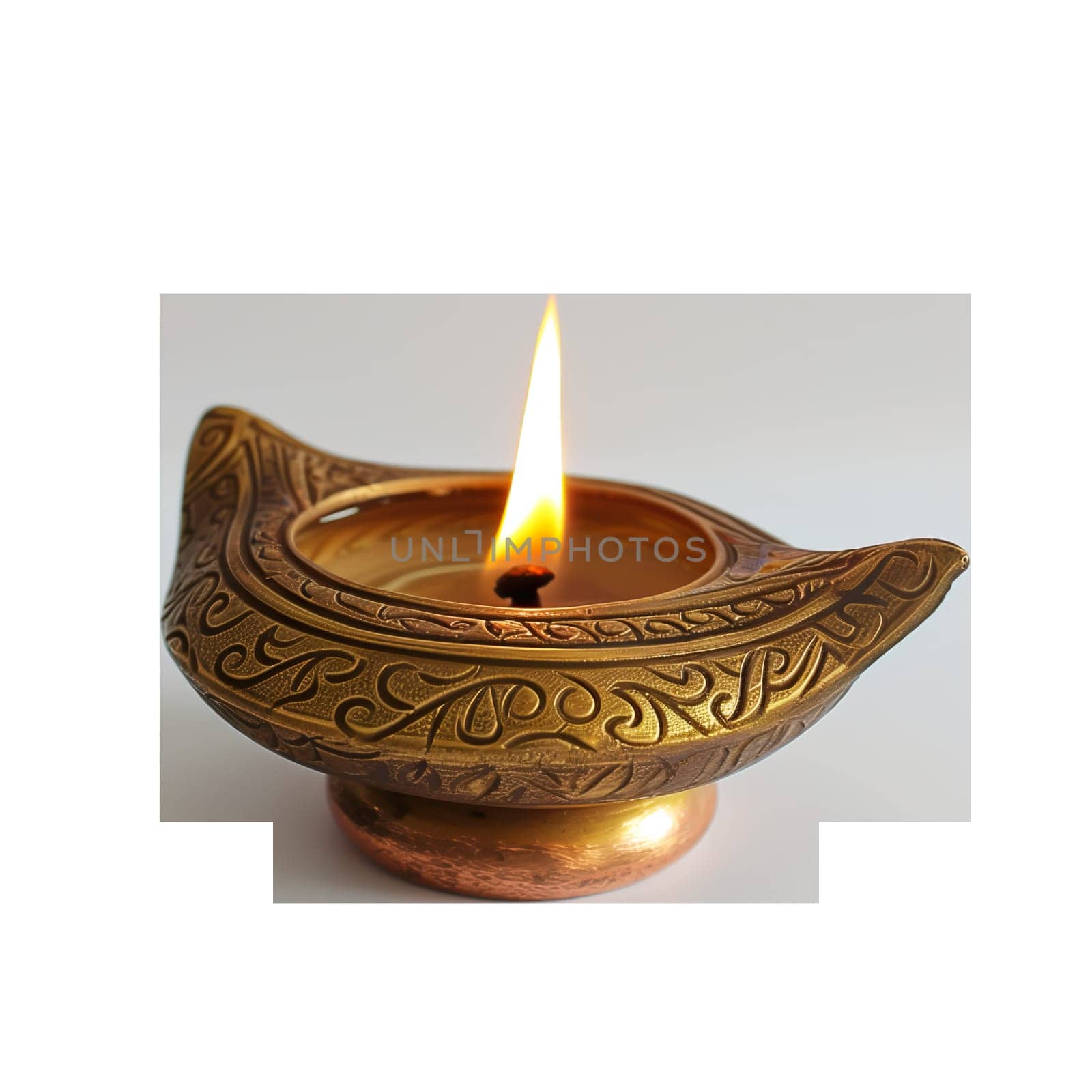 Diwali brass candlelight indian celebration by Dustick