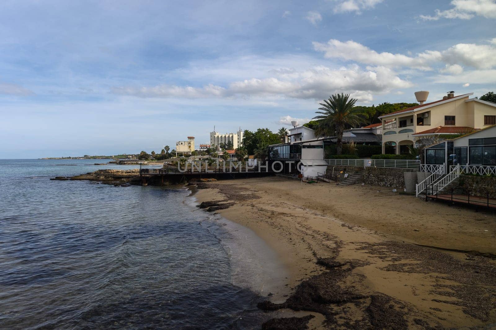 Mediterranean coast view from the restaurant window