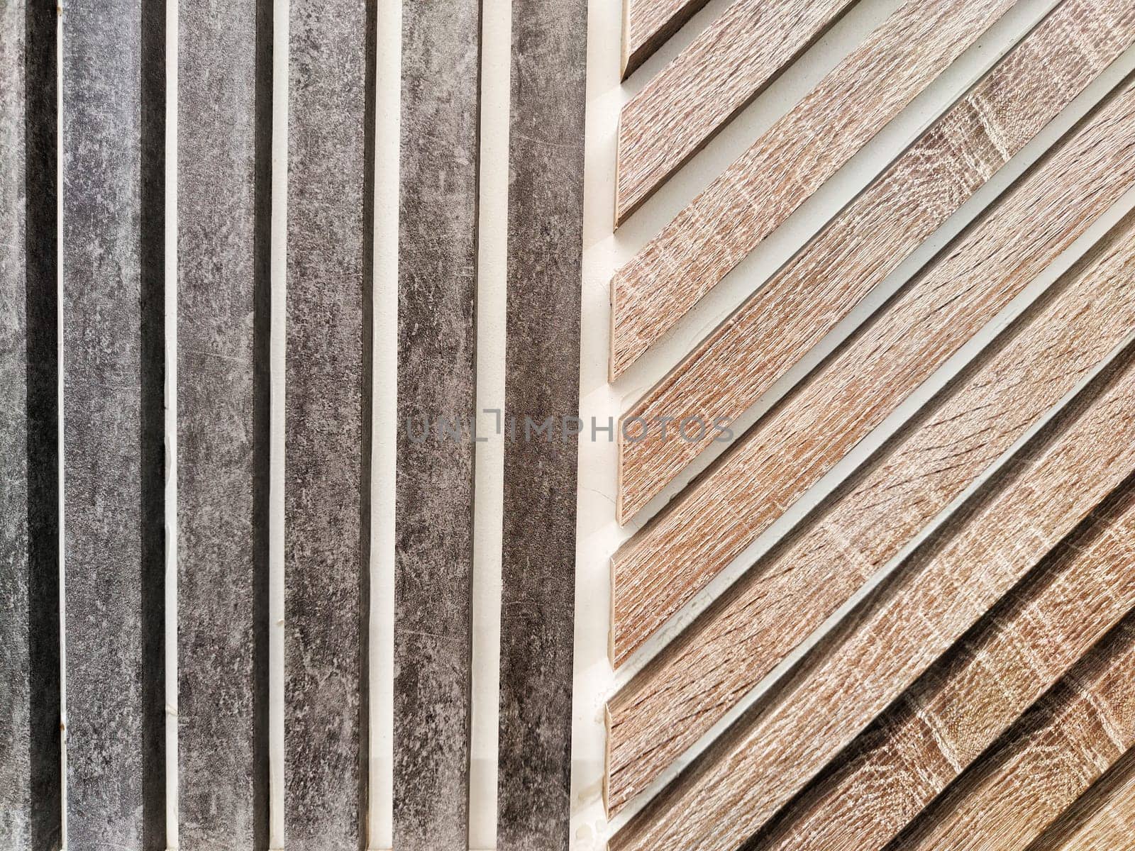 Background of brown wooden slats, texture of wood strips. Abstract place for text, copy space, frame