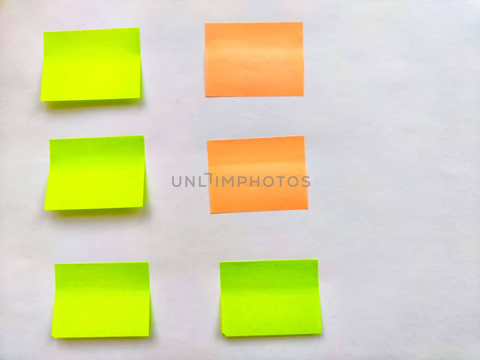 Blank Colorful Sticky Notes isolated on white background. Texture, pattern, place for text, copy space. Notes to remember