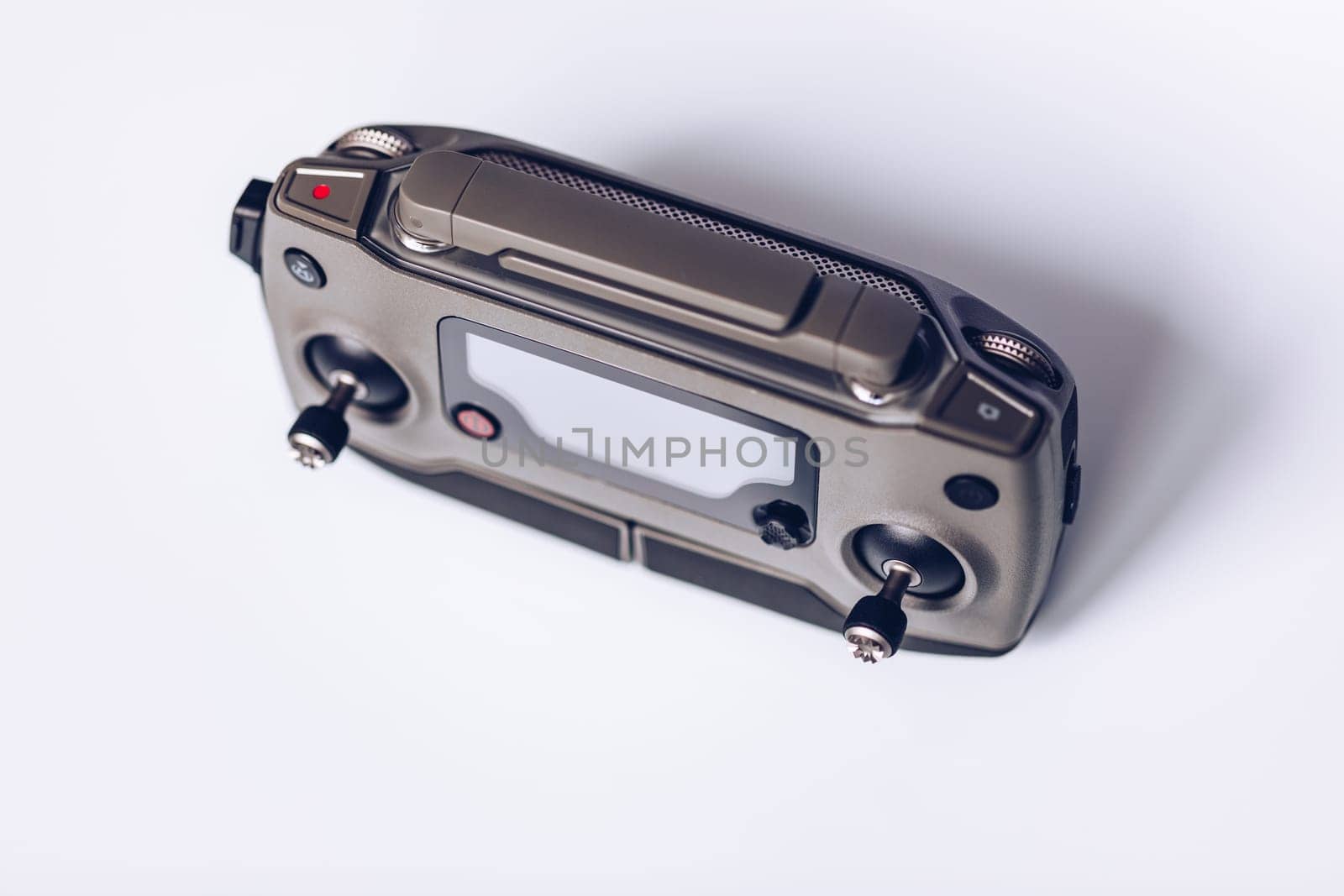 Prague, Czech Republic - August 31 , 2018: DJI Mavic 2 Pro controller, on white background. DJI Mavic 2 Pro one of the most portable drones in the market, with Hasselblad camera.