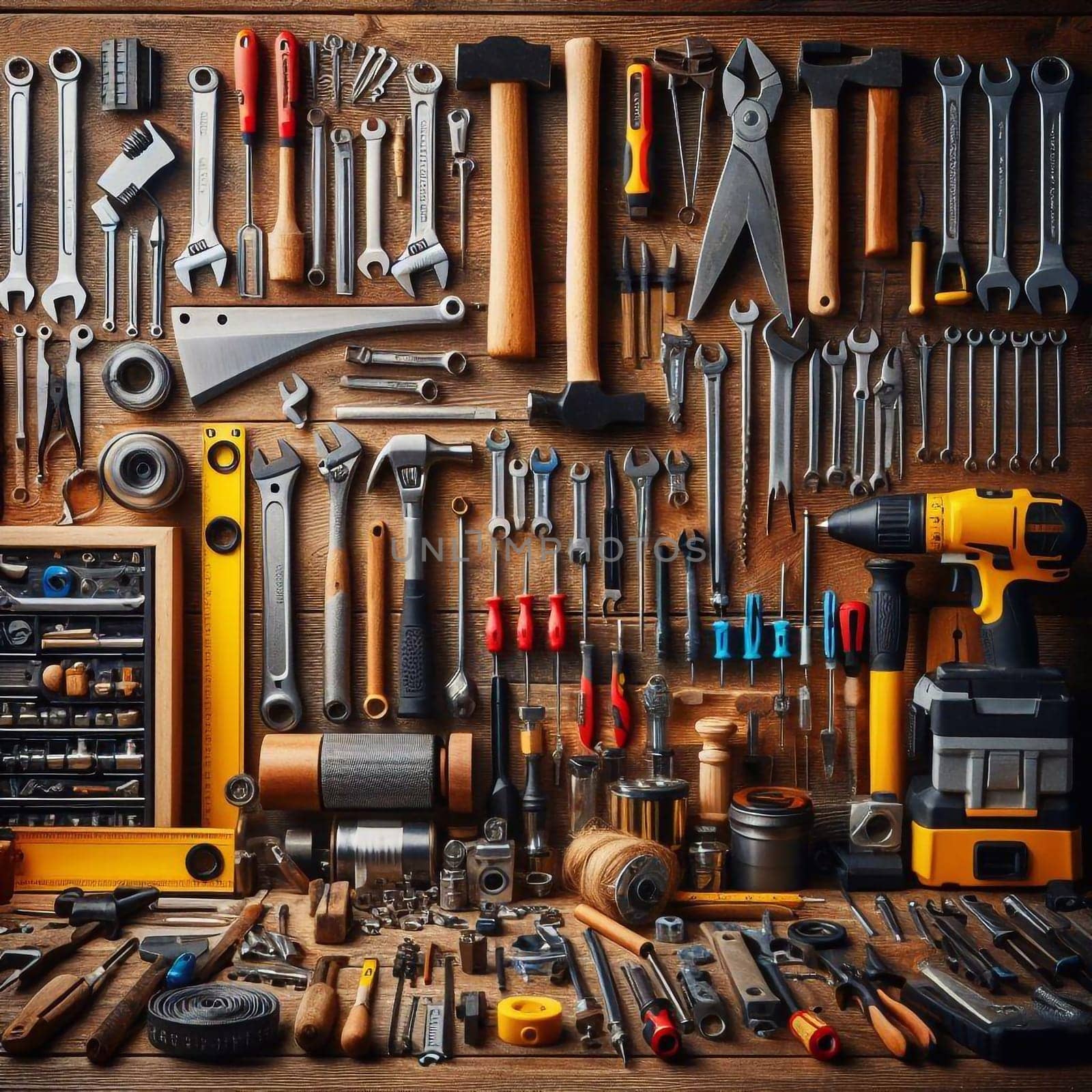 Worker's tools are stored in the workshop by architectphd