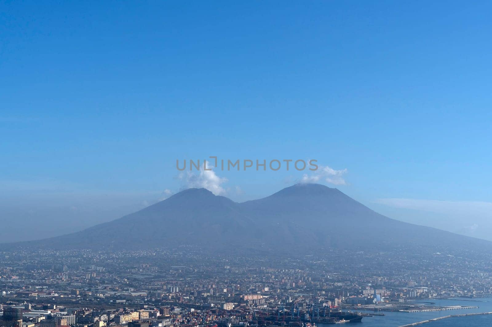 Naples aerial view panorama by AndreaIzzotti