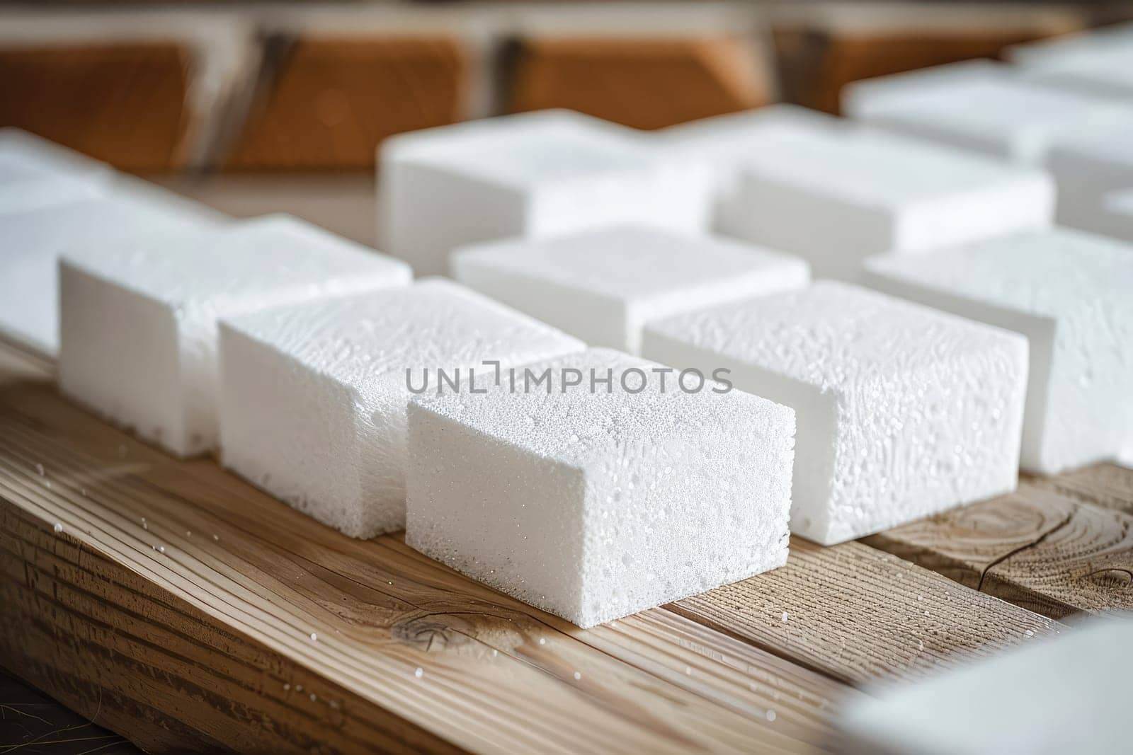 Styrofoam Board Detail: Versatile Material for Packing and Insulation Projects. Expanded polystyrene plates. A stack of building materials for house insulation. by Dvorak