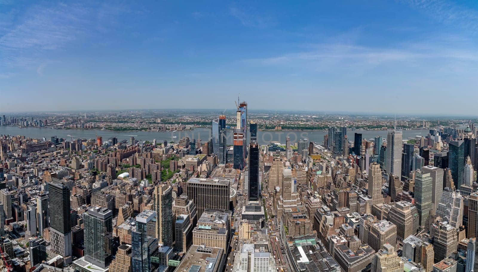 manhattan new york city aerial panorama