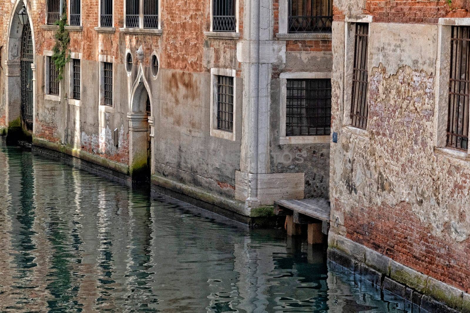 Venice bridge and channel reflections view