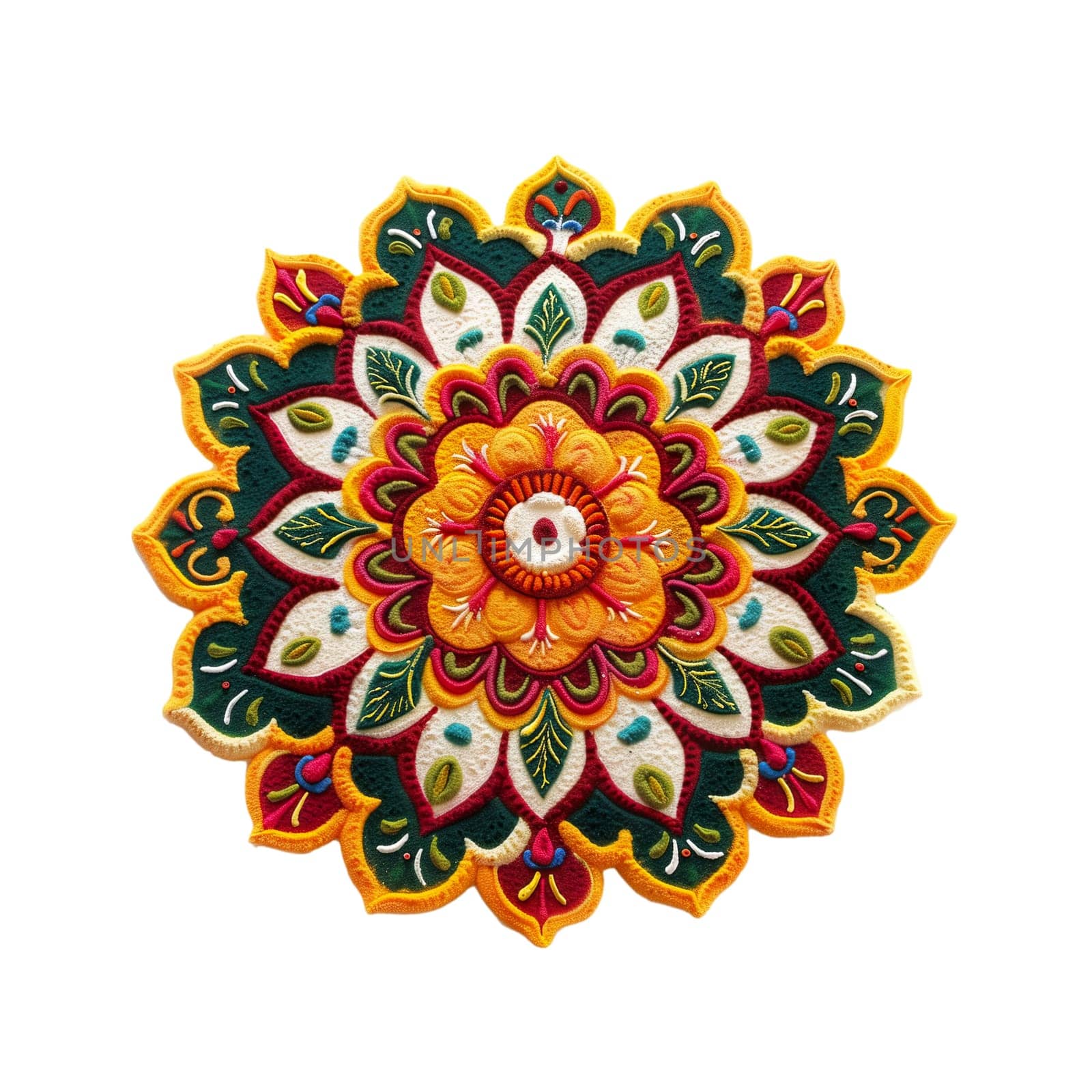 Diwali Rangoli flower petals ornament by Dustick