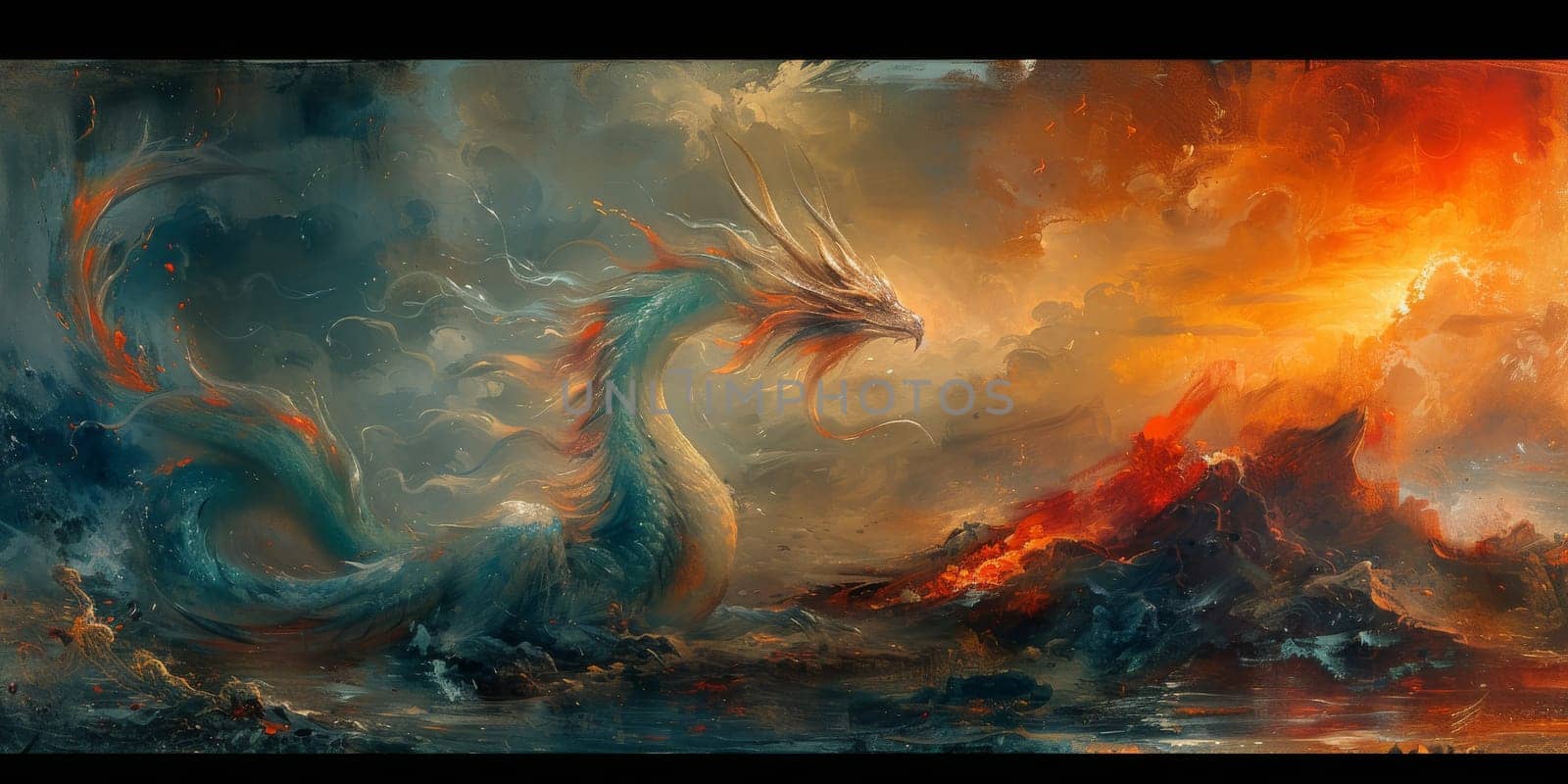 Chinese New Year dragon watercolor background. by Benzoix