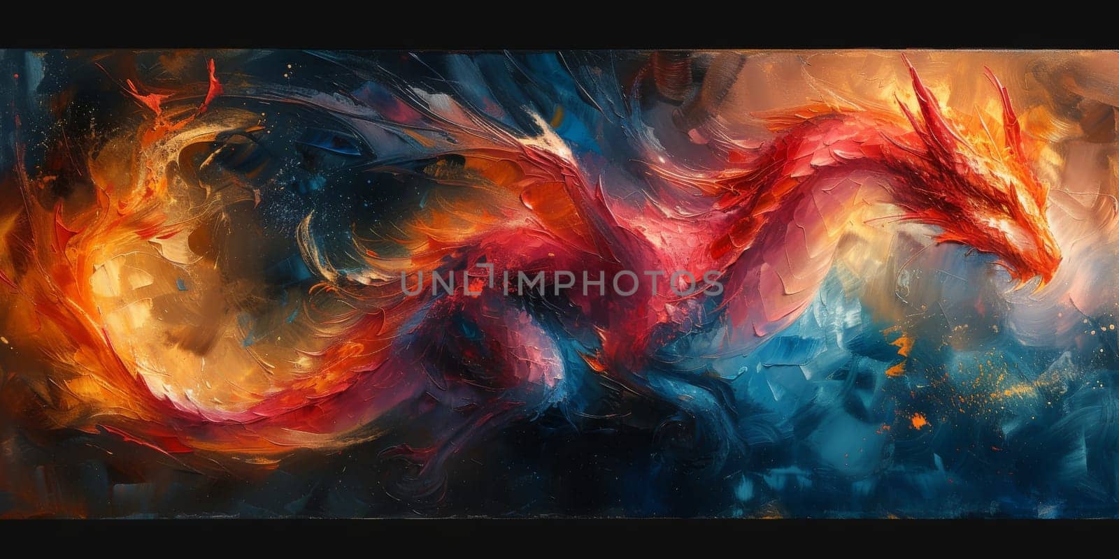 Chinese New Year dragon watercolor background. by Benzoix