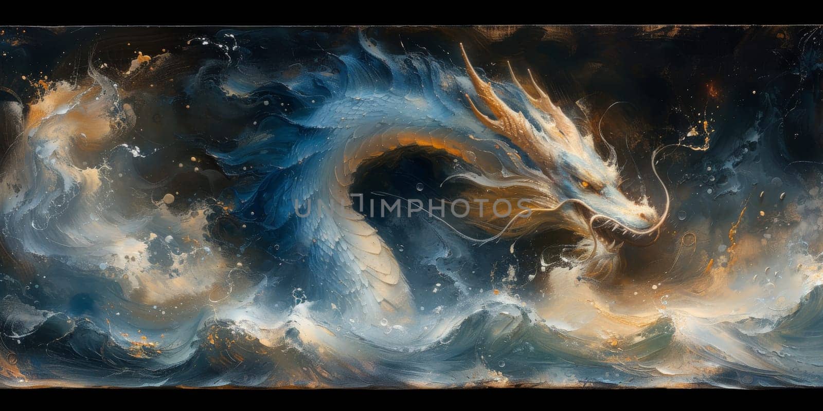 Chinese New Year dragon watercolor background. by Benzoix