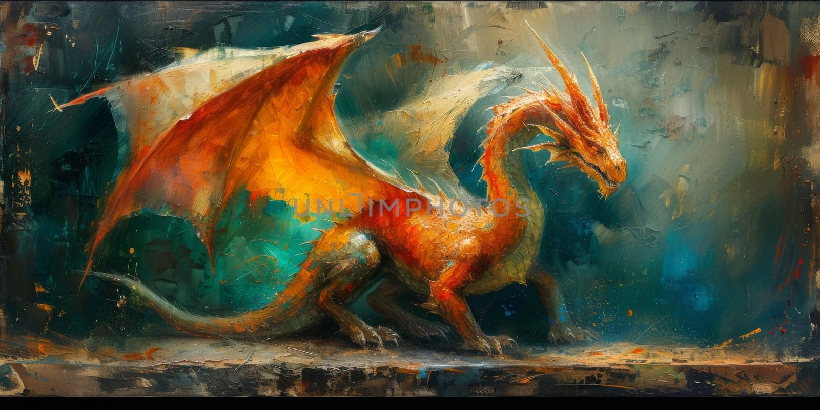 Chinese New Year dragon watercolor background. by Benzoix