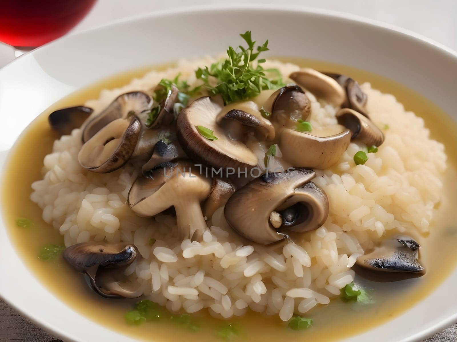 Mushroom Medley. Exploring the Richness of Risotto Craftsmanship.