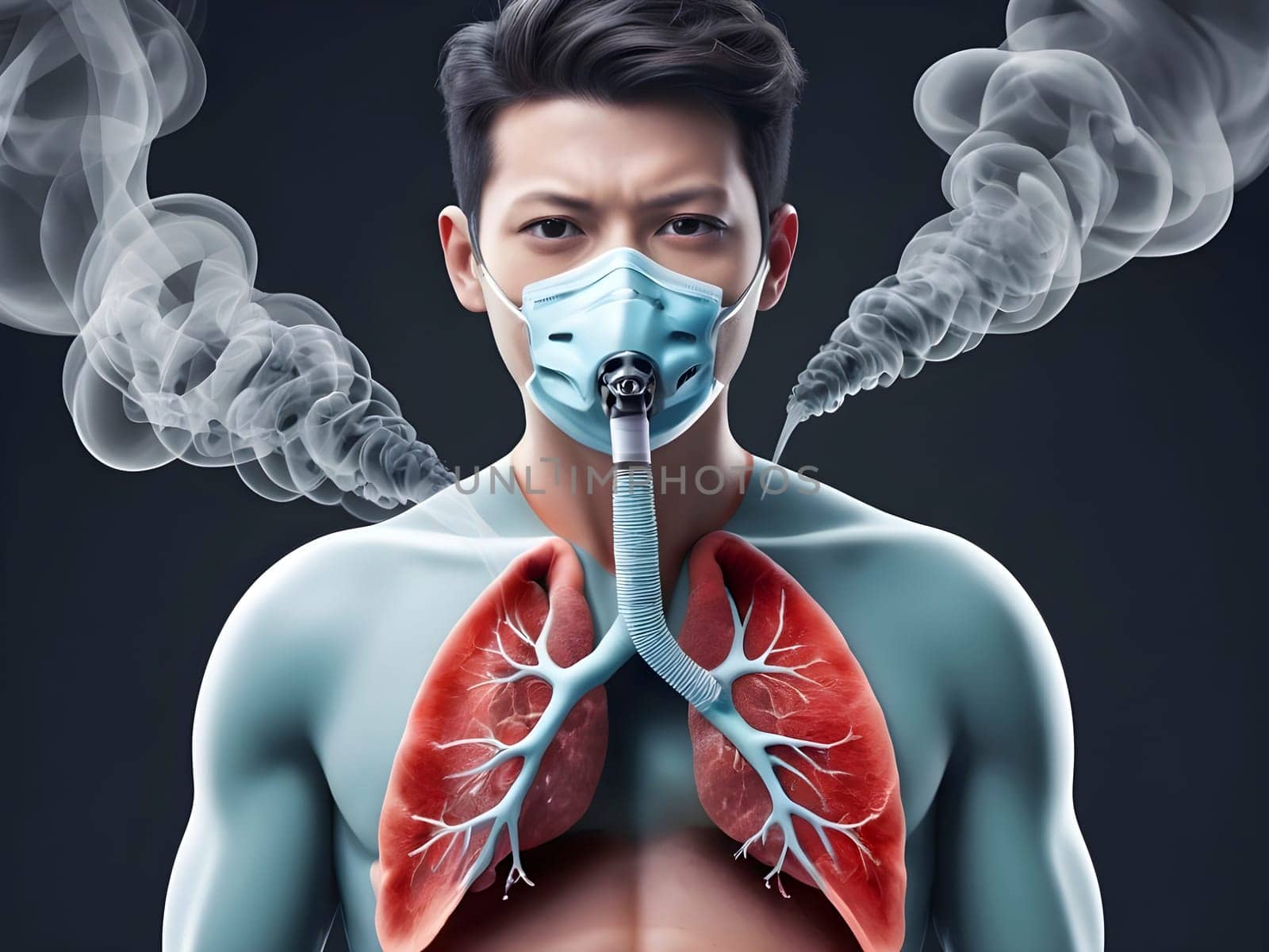 Impact of Pollution. Unhealthy Lung Conditions.