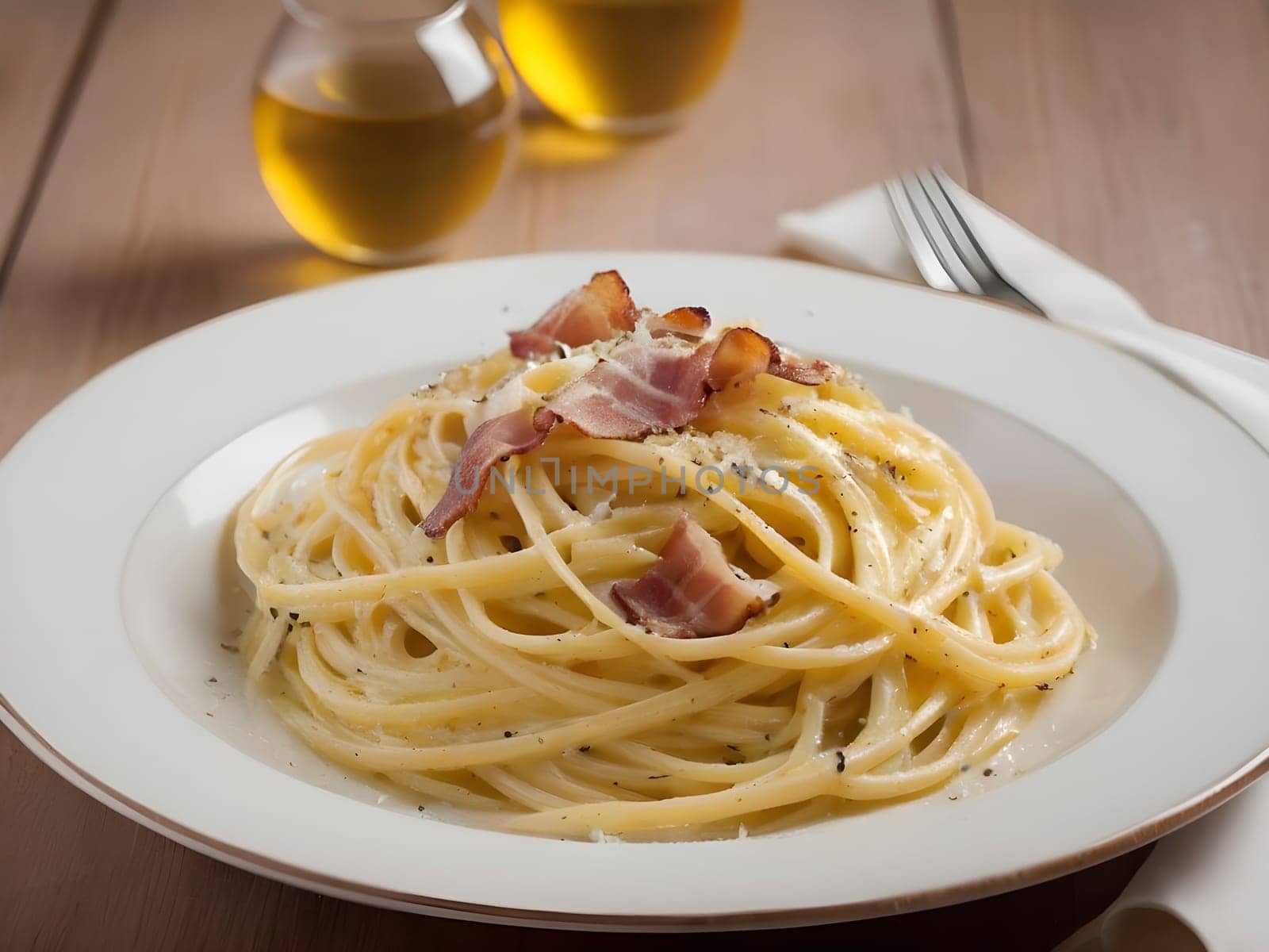 Savoring Tradition. Spaghetti alla Carbonara's Egg and Bacon Symphony.