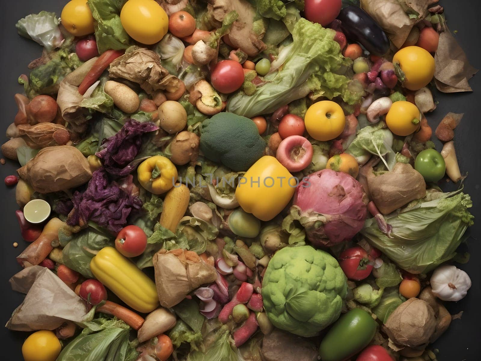 Culinary Canvas: A Vibrant Depiction of Food Waste Urgency.