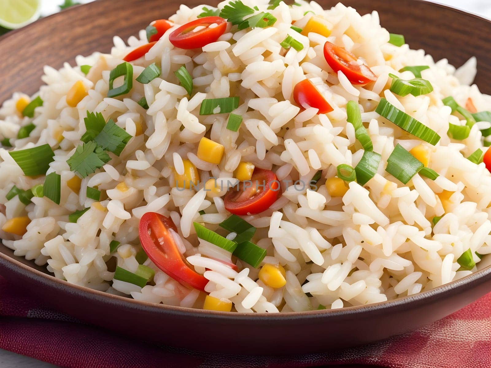 A symphony of flavors in a healthy rice salad.
