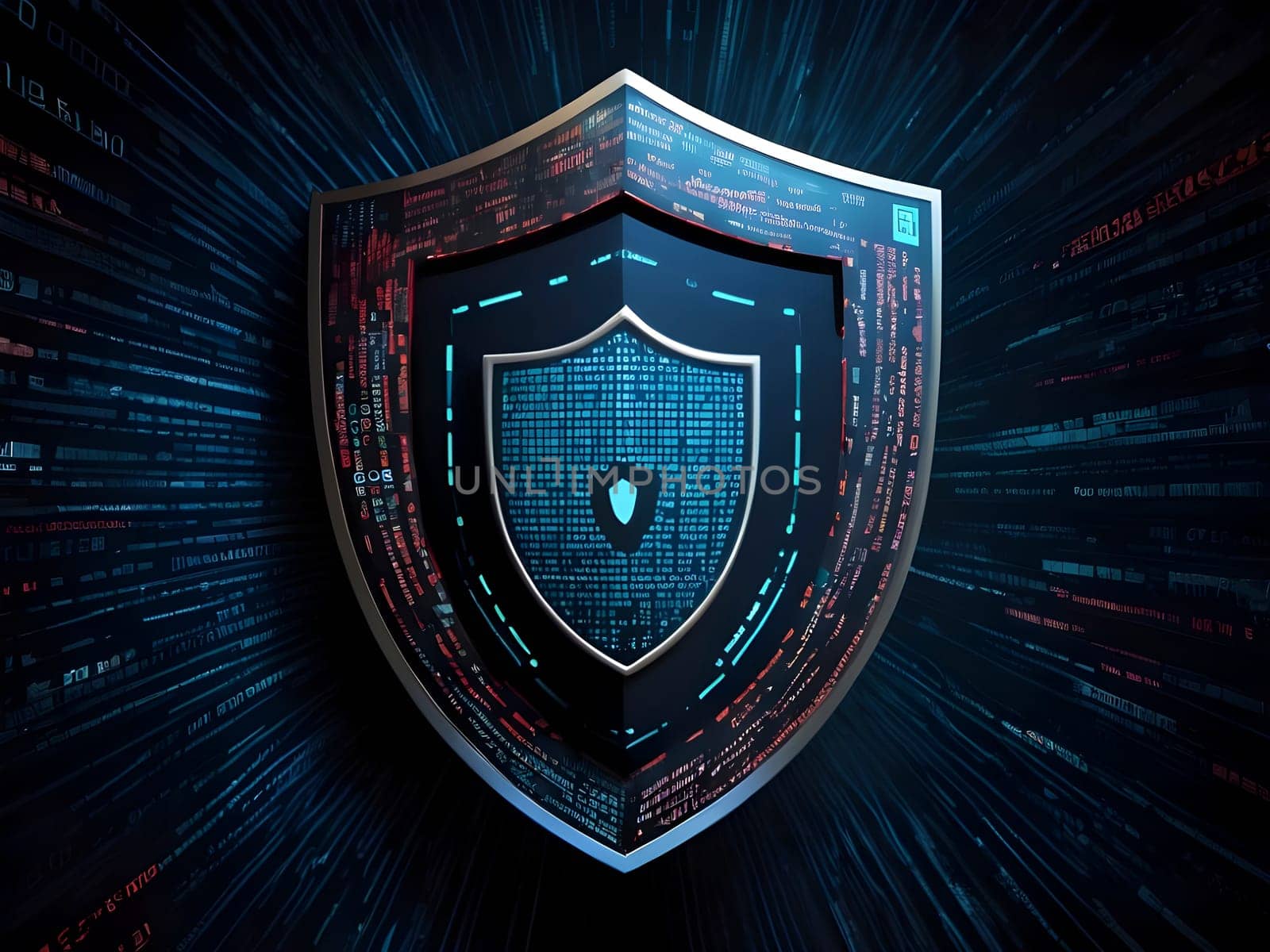 Code-Woven Safeguard. Visualizing Cybersecurity in Binary Shield.