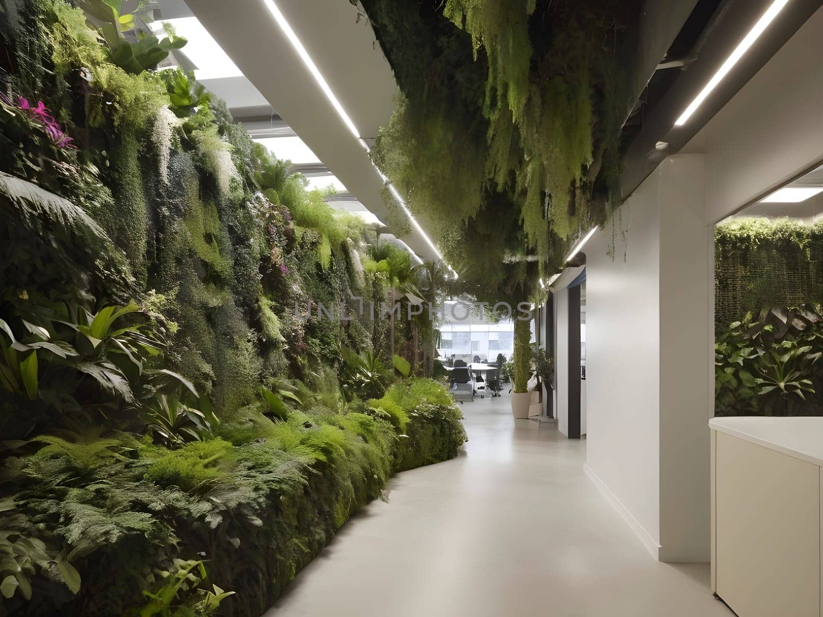 Biophilic Offices. Capturing Interior Serenity with Fauna and Vertical Greenery.