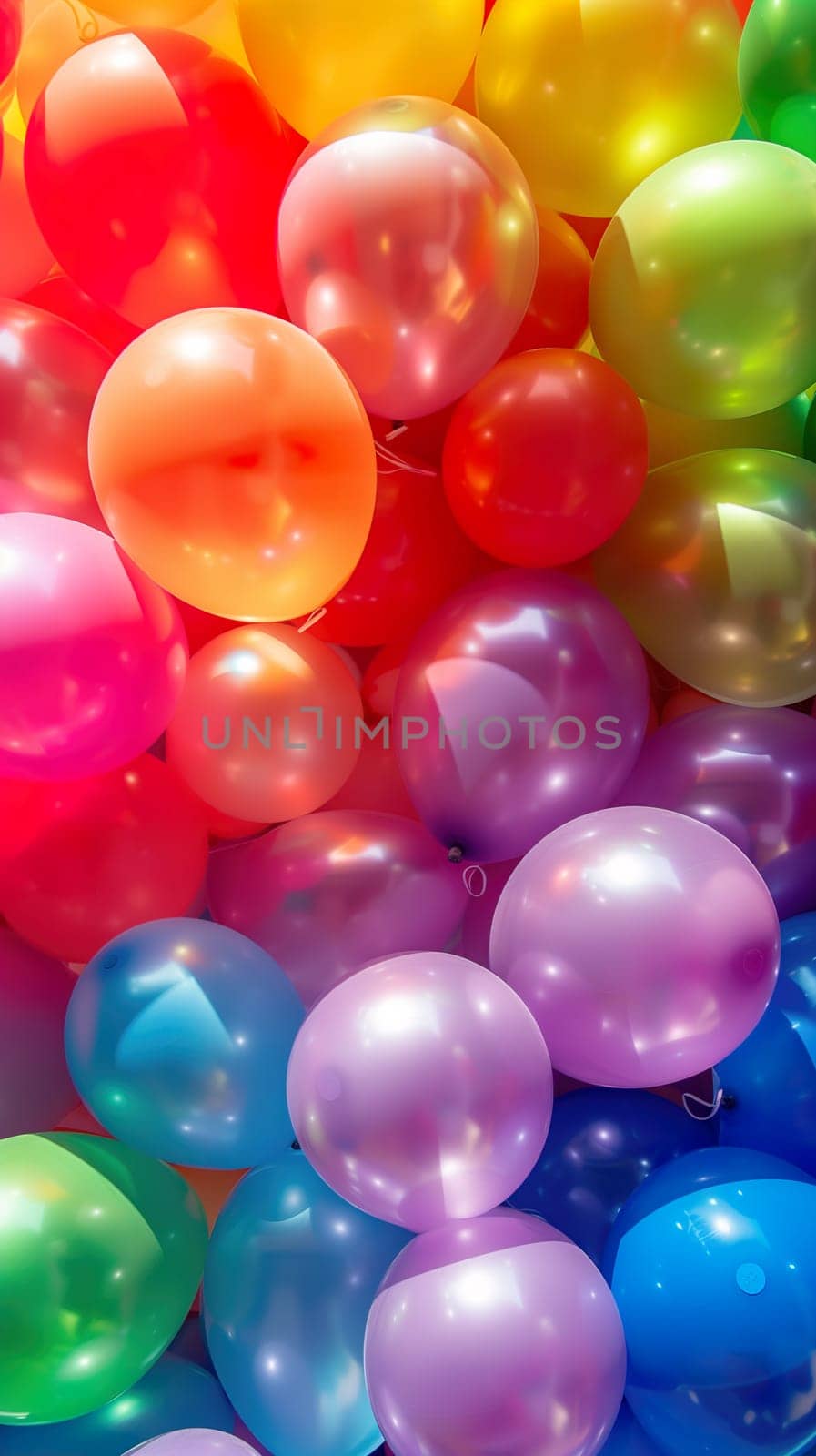 Lgbt colored air balloons background ai generated image