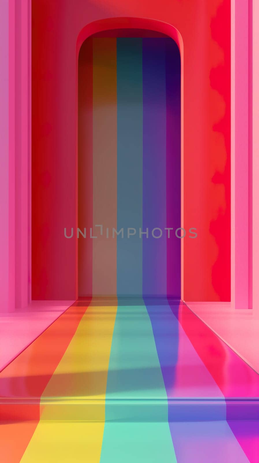 Colorful arch lgbt symbol background ai generated image