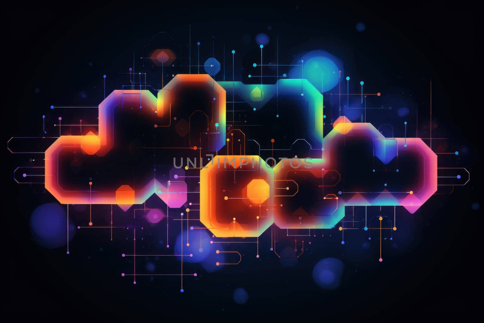 Abstract background on colorful ,color illustration Generative Ai by matamnad