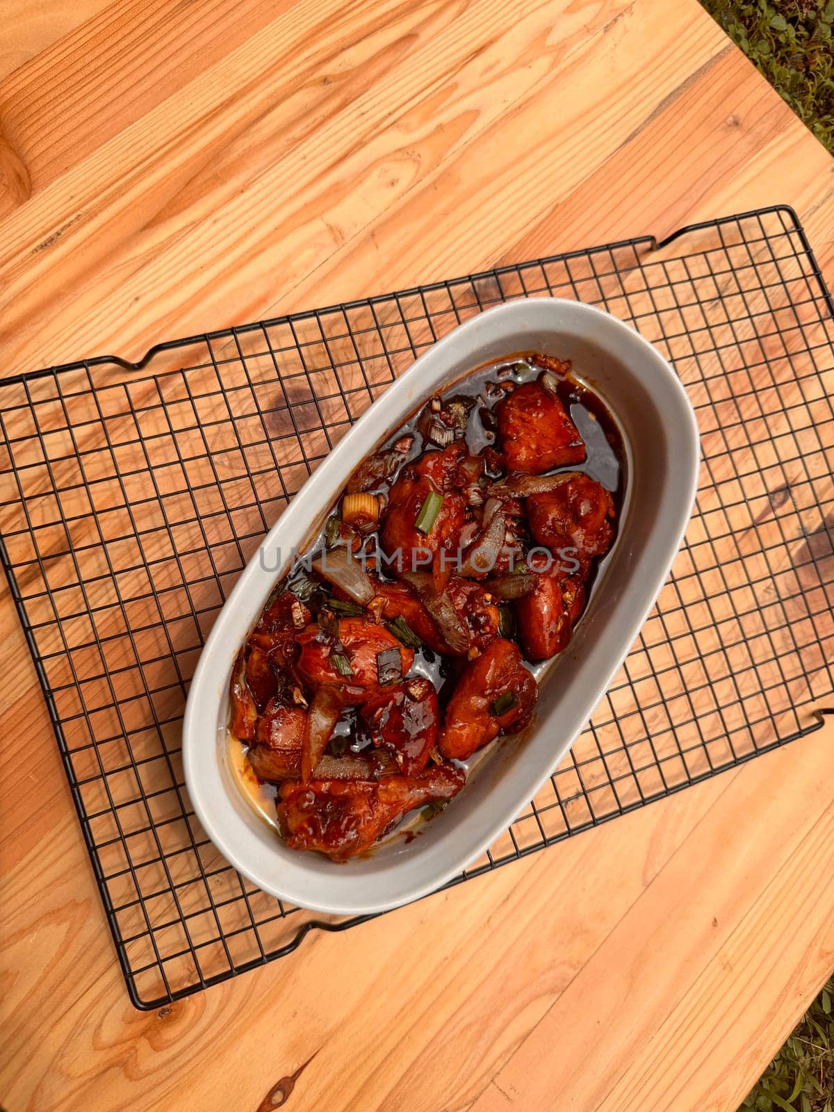 Fried Chicken in Buttery Sweet Soy Sauce asian chinese fusion dish, home made cooking