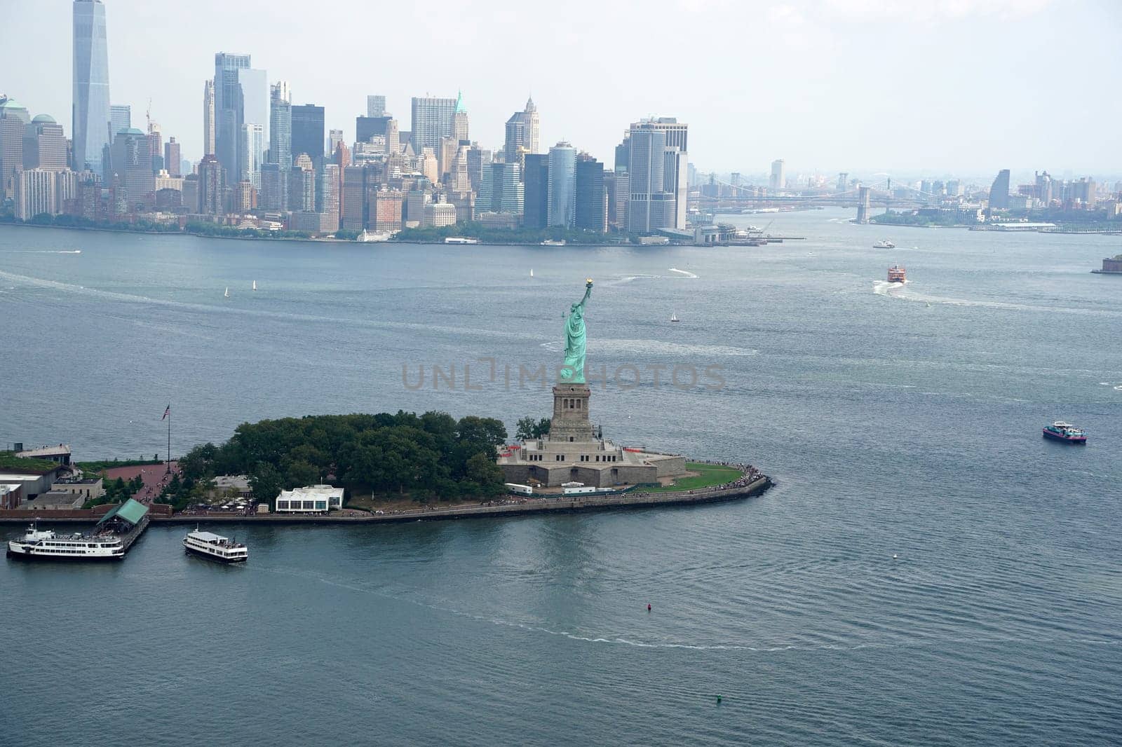 new york city manhattan helicopter tour aerial cityscape by AndreaIzzotti