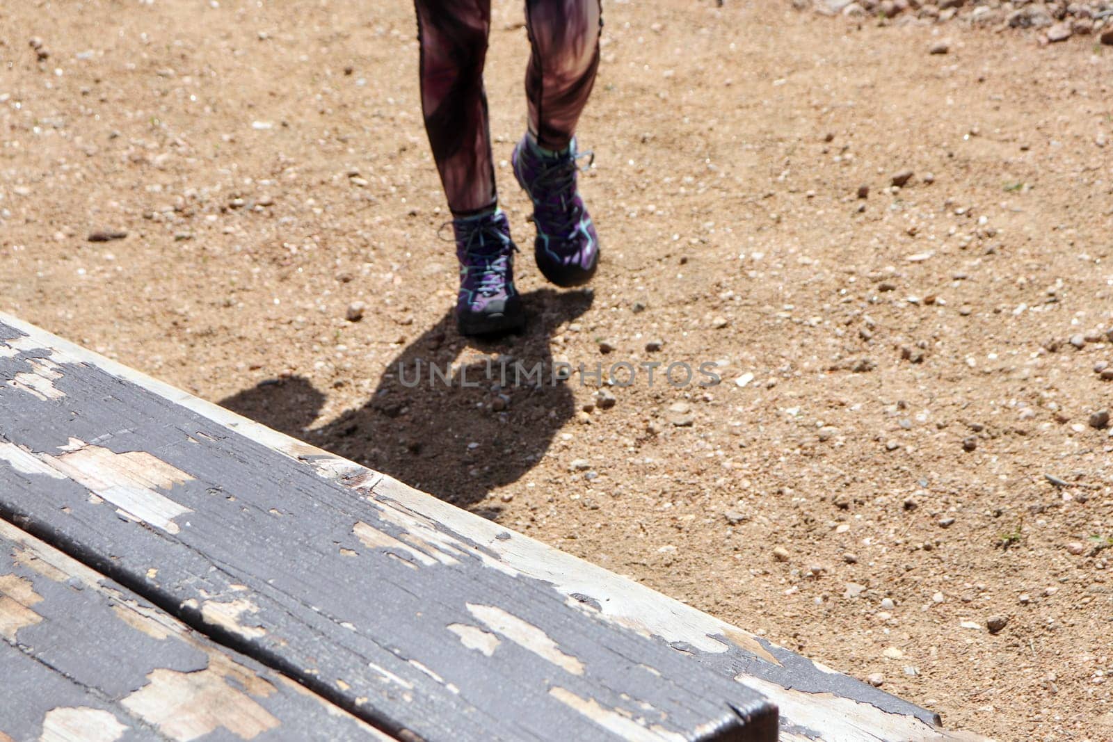 Purple merrel Women's hiking boot close up background by gena_wells