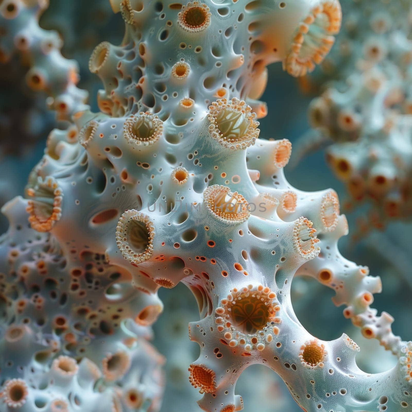 A detailed view of a sea anemone, highlighting its tentacles and body structure underwater.