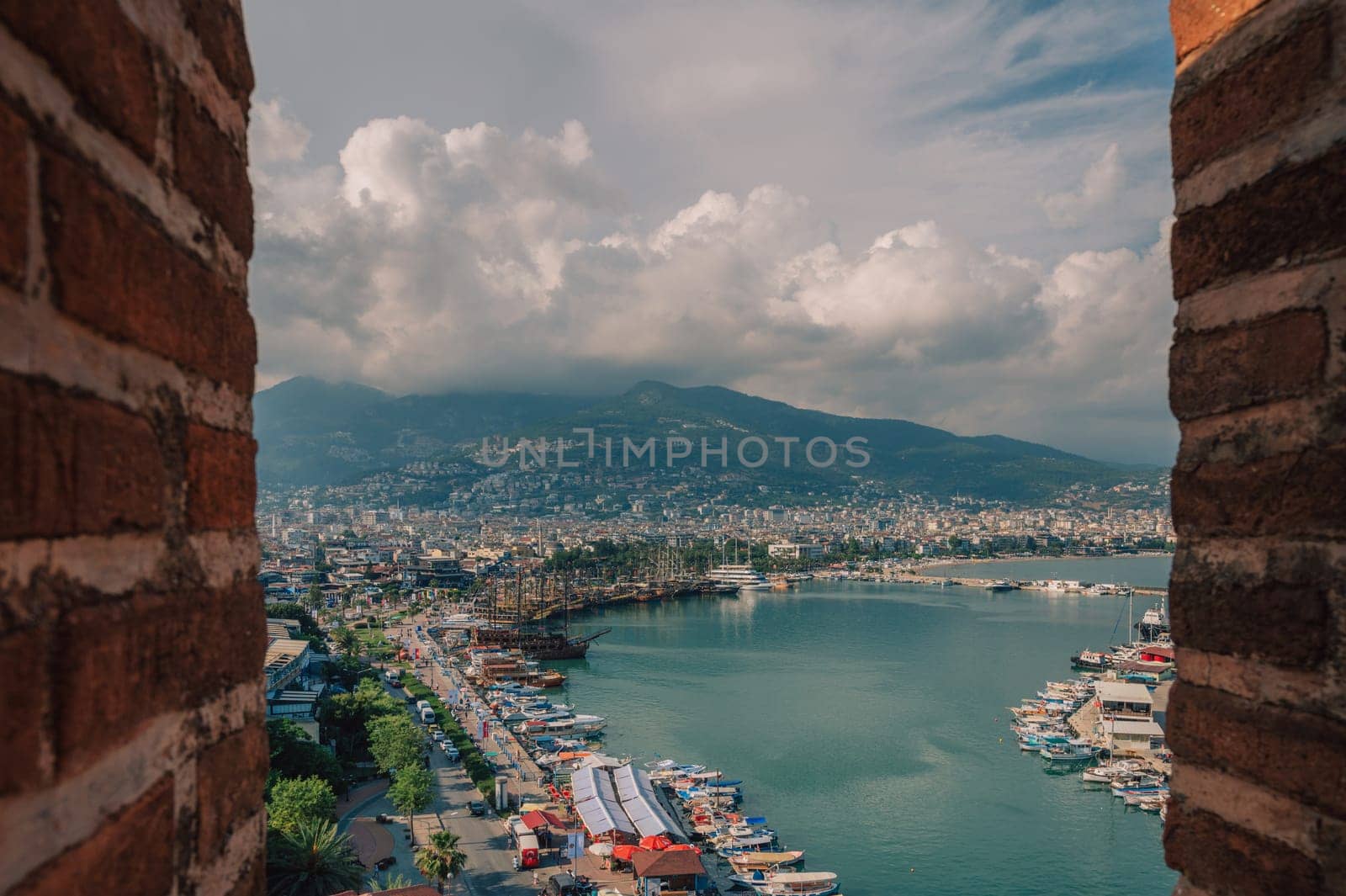 Alanya city, Turkey, view from red tower (kizil kule)