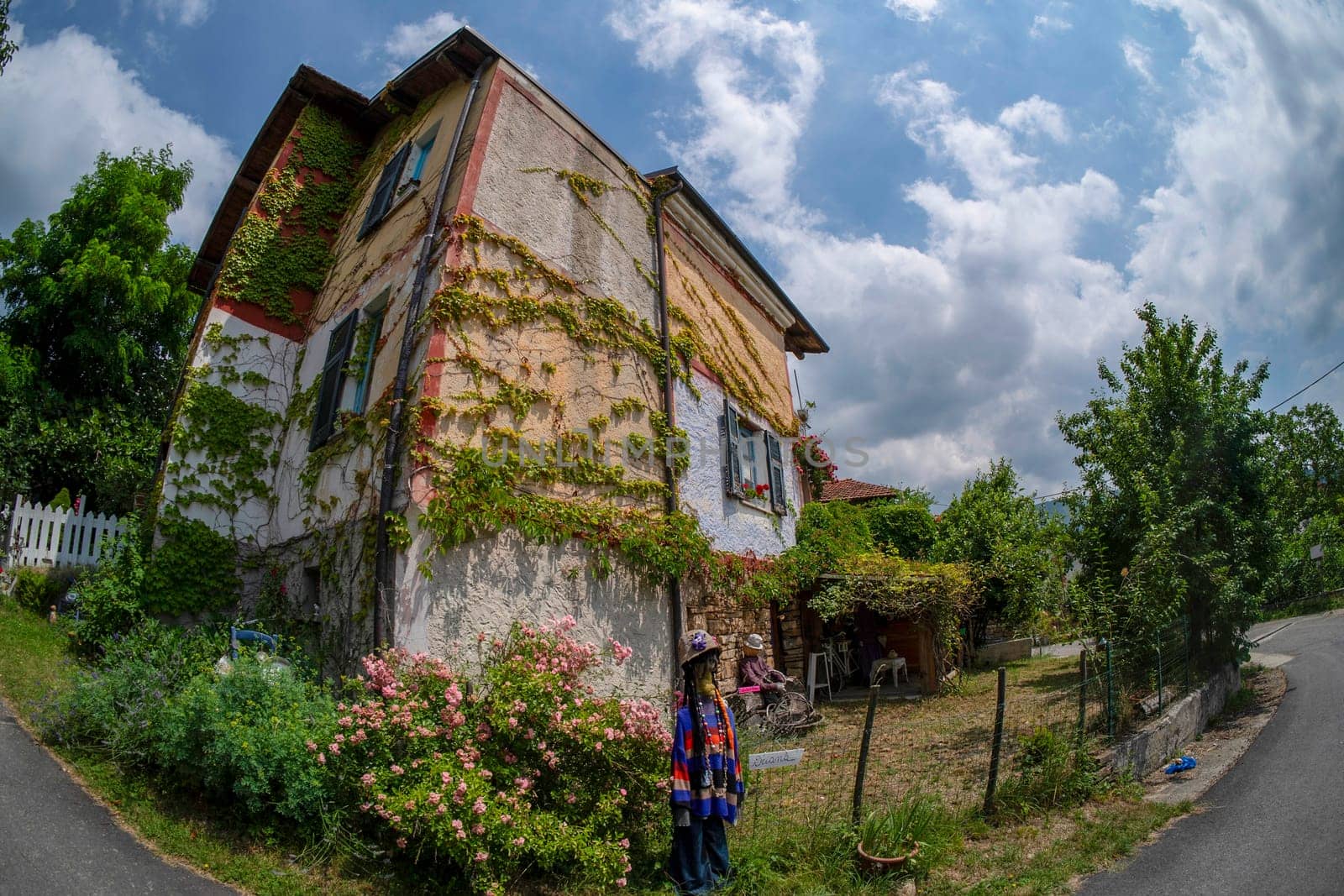 house of The scarecrow of vendersi village piedmont italy