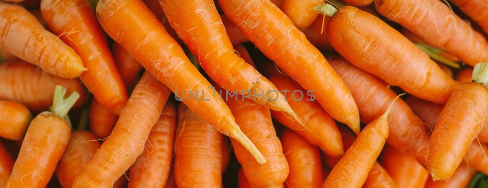A Heap of Vibrant Orange coloured Carrots.