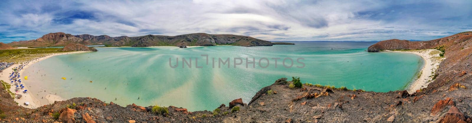 balandra beach la paz baja california sur mexico aerial landscape by AndreaIzzotti