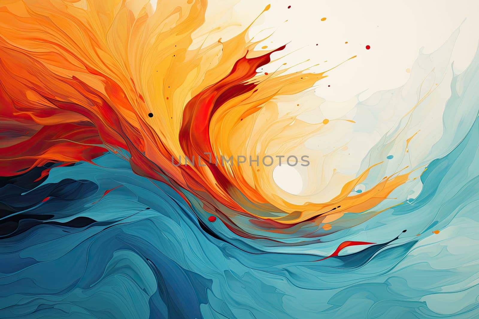 Bright, multicolored abstraction in style of express, background, Illustration by AnatoliiFoto