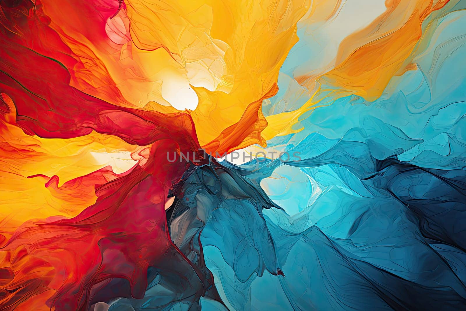 Bright, multicolored abstraction in the style of express, background, Illustration for cover, interior design, AI generative.