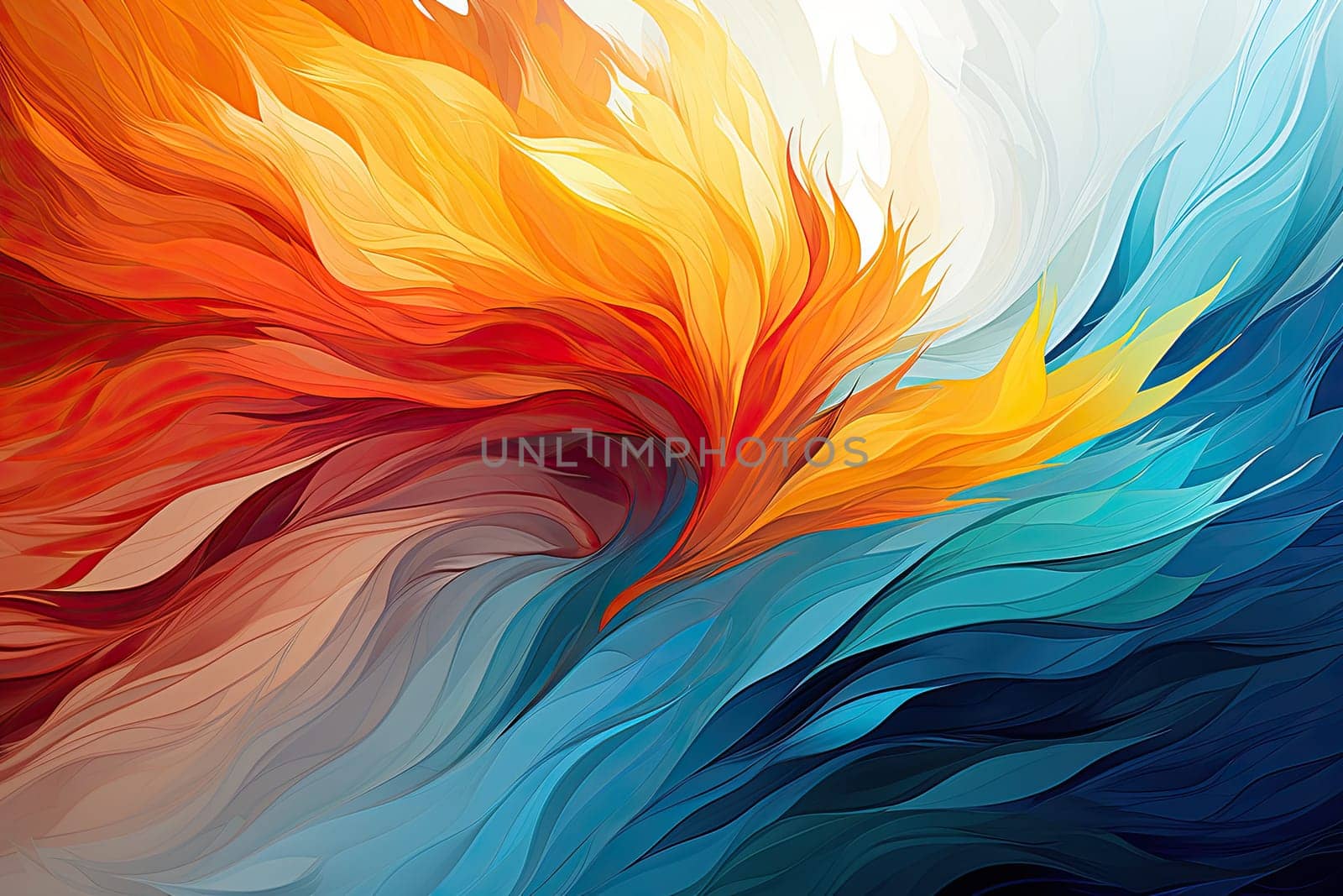 Bright, multicolored abstraction in style of express, background, Illustration by AnatoliiFoto