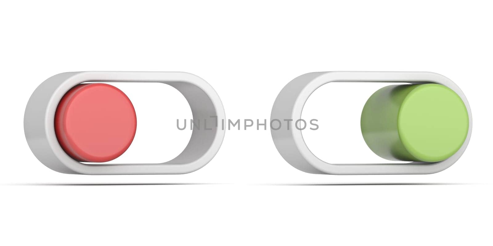 Simple on and off switch buttons 3D by djmilic
