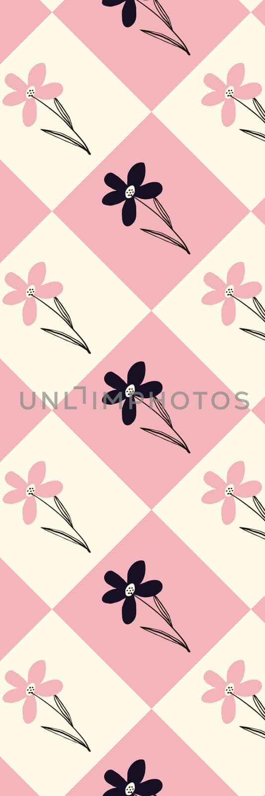 pink floral cute printable bookmark with spring flowers