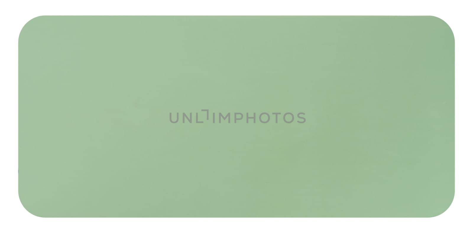 Green piece of cardboard on isolated background by ndanko