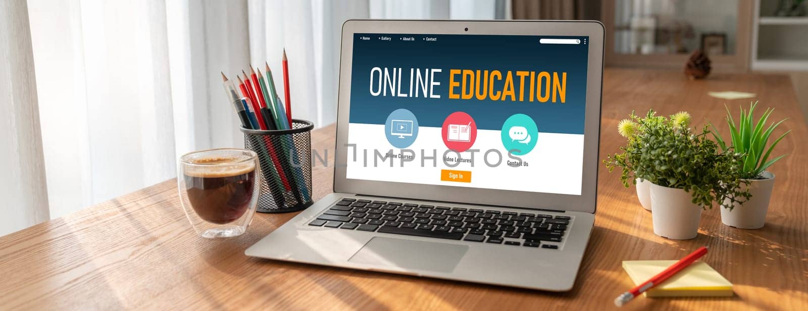 E-learning website with modish sofware for student to study on the internet by biancoblue