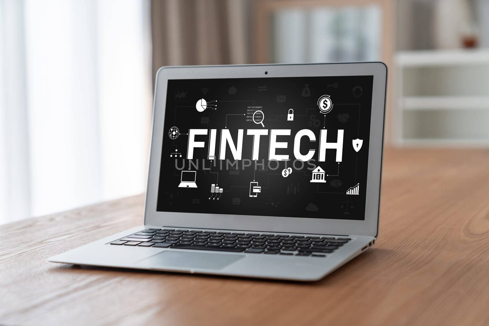 Fintech financial technology software for modish business by biancoblue