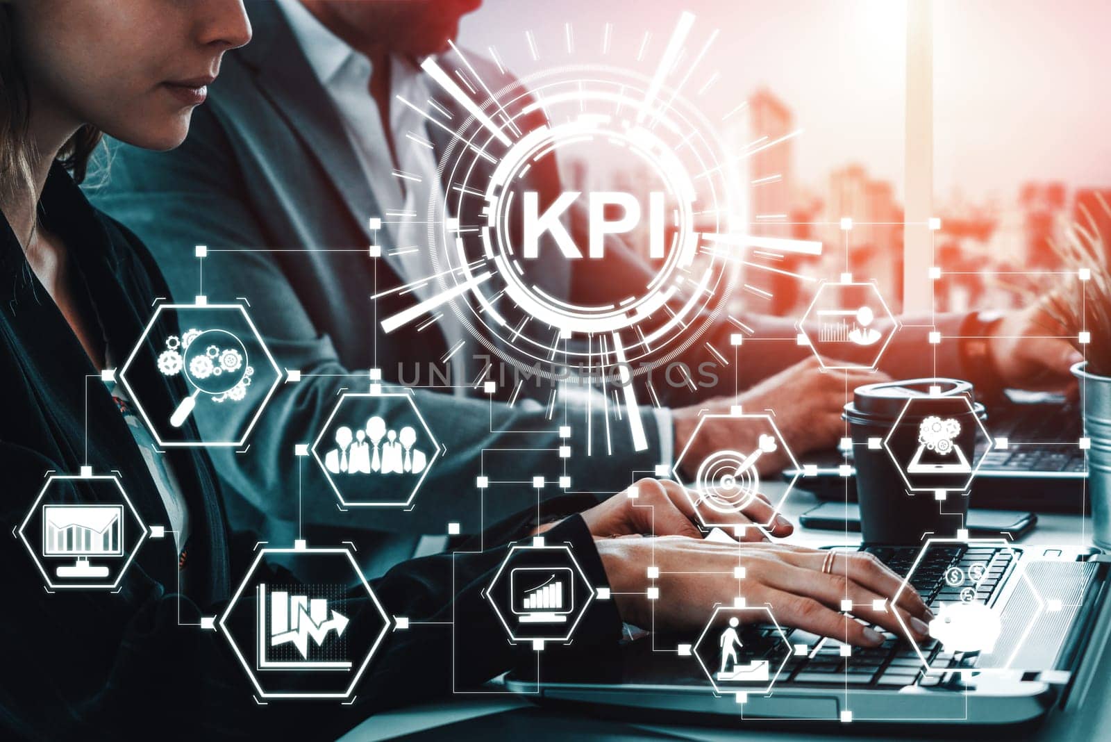 KPI Key Performance Indicator for Business Concept uds by biancoblue