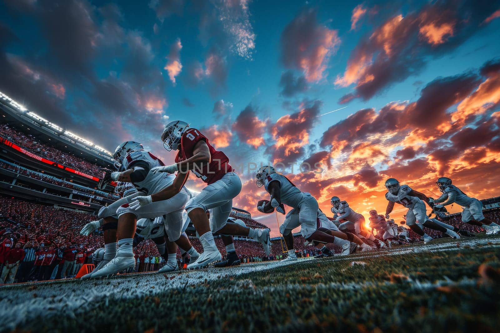 American football Sport wallpaper, action shot in American football game.