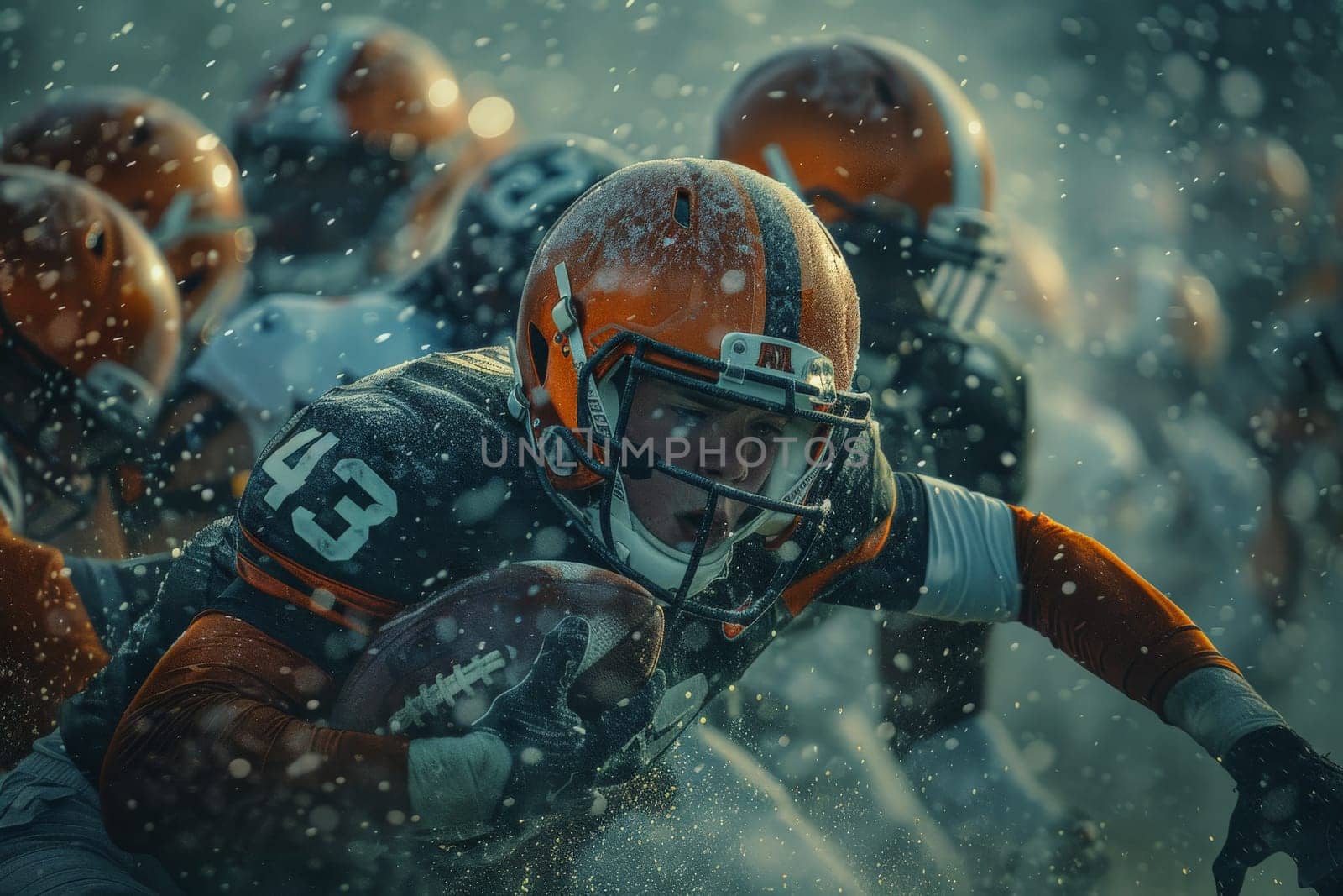 American football Sport wallpaper, action shot in American football game.