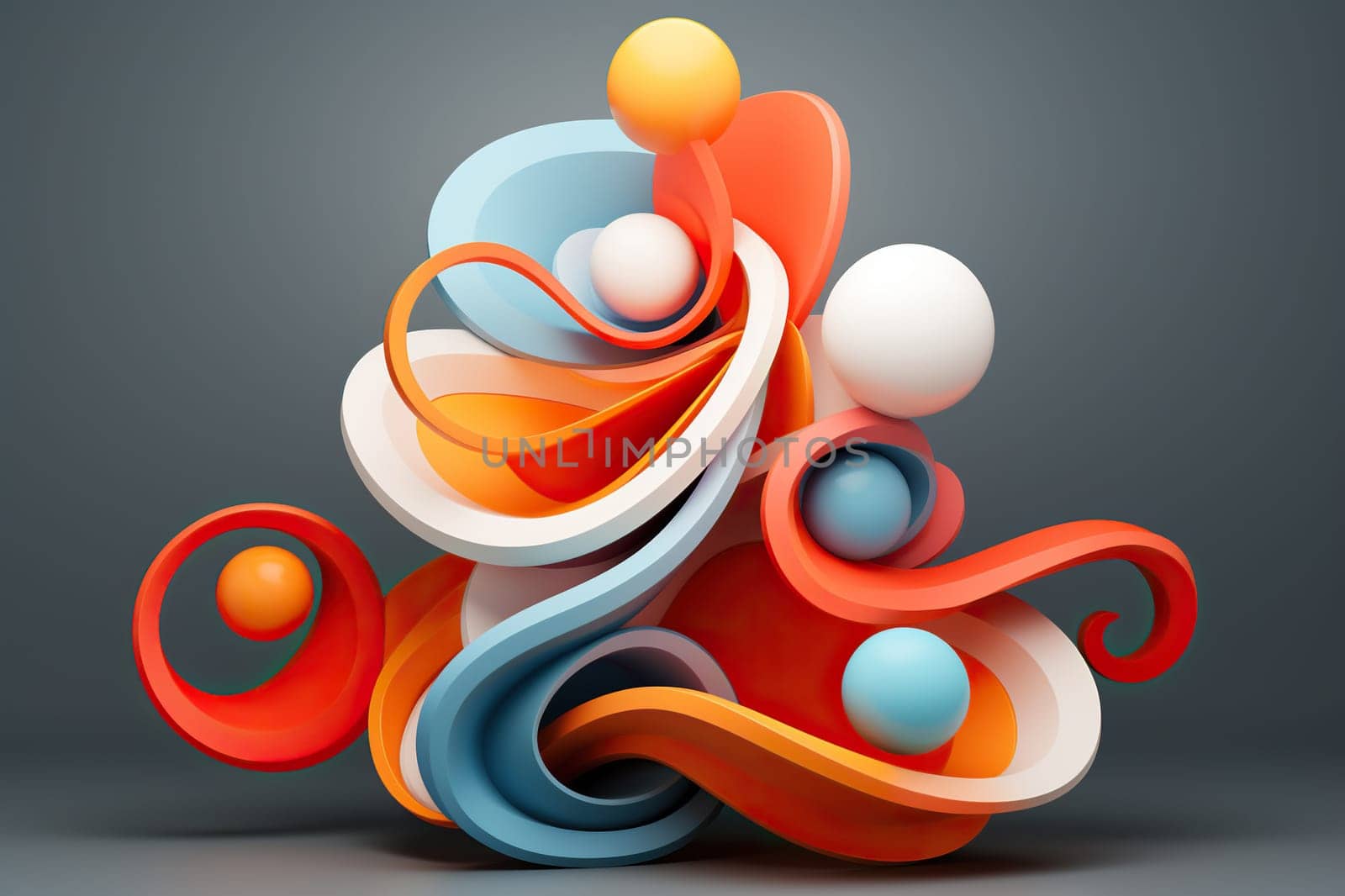 Abstract 3D art. Digital 3D composition.