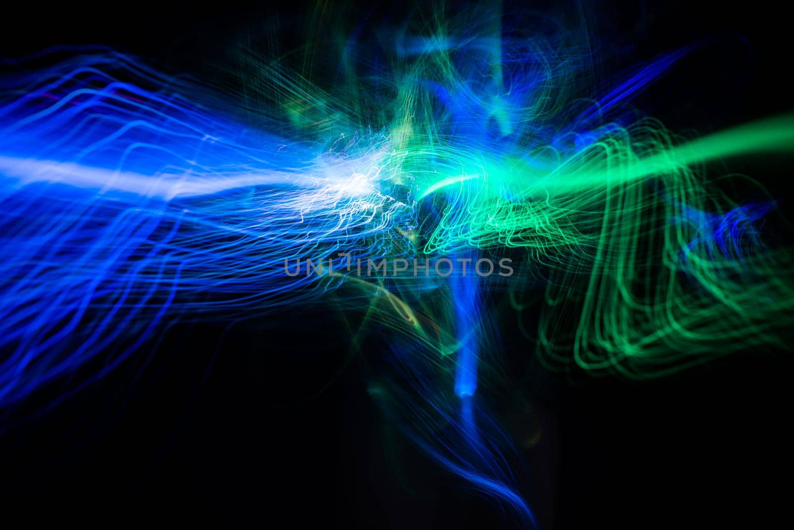 Light wave of energy with elegant glowing lines. Abstract technology background. by PaulCarr