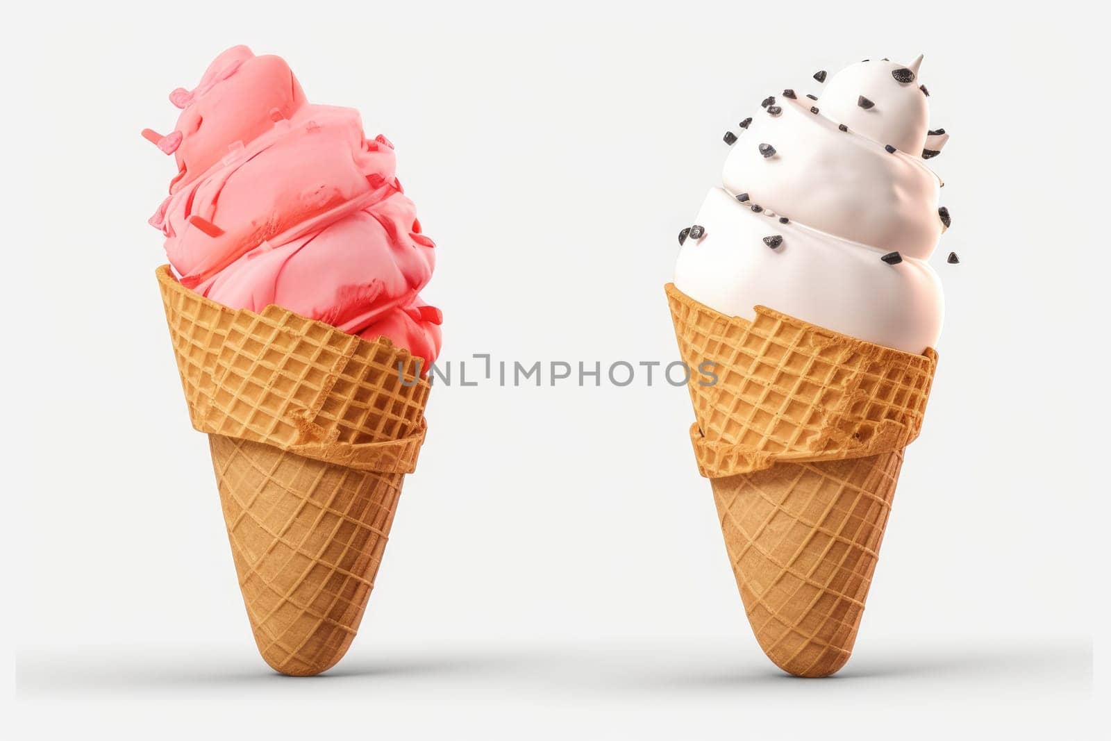 Ice cream concept. Gelato food background. Generate Ai