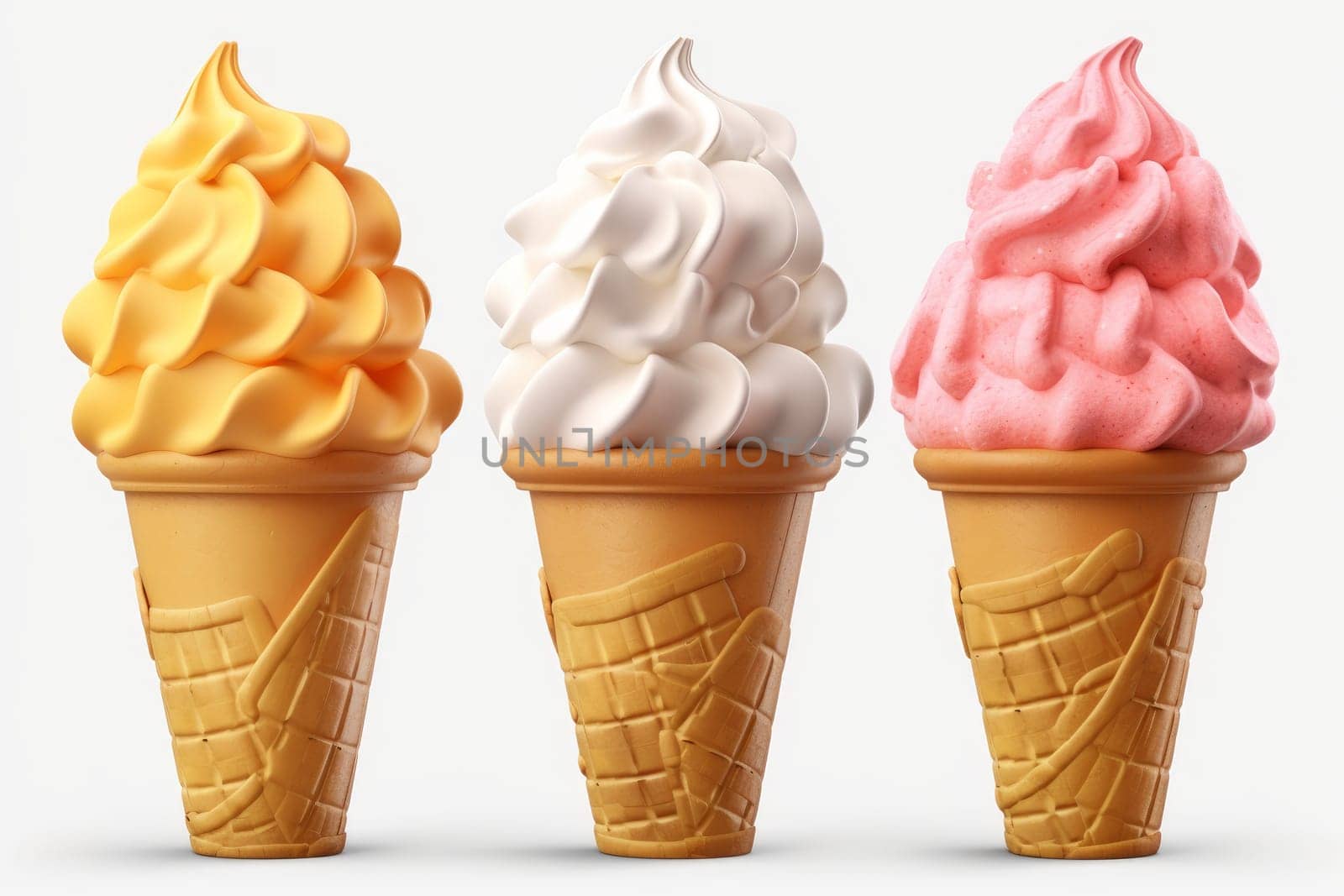 New ice cream concept. Gelato food background. Generate Ai