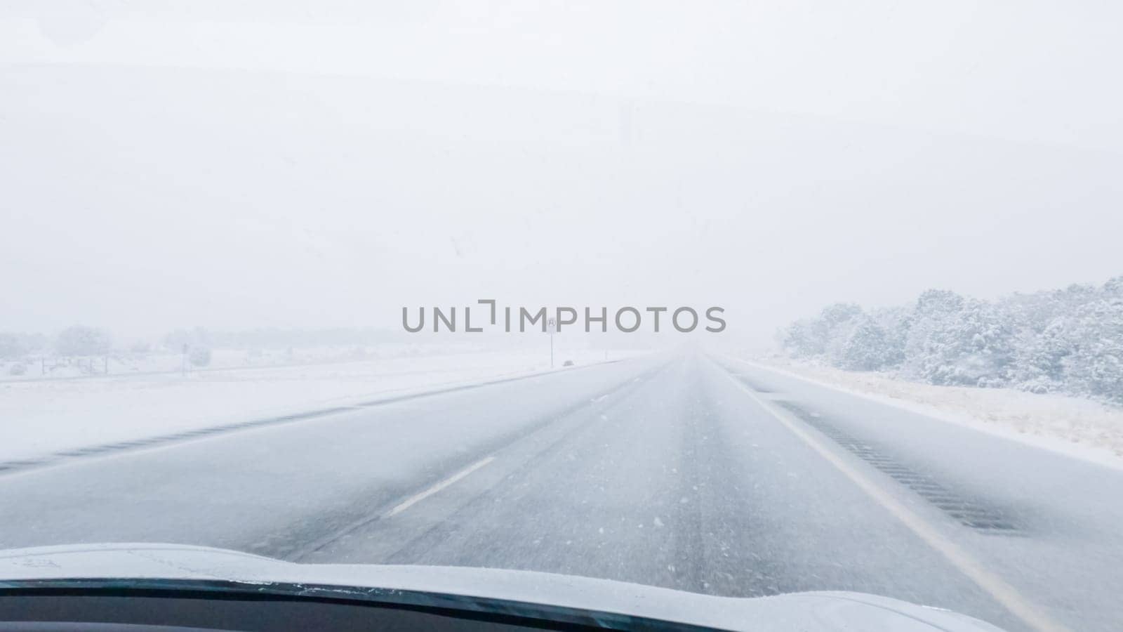 Braving a Winter Storm Driving Through Western Colorado by arinahabich