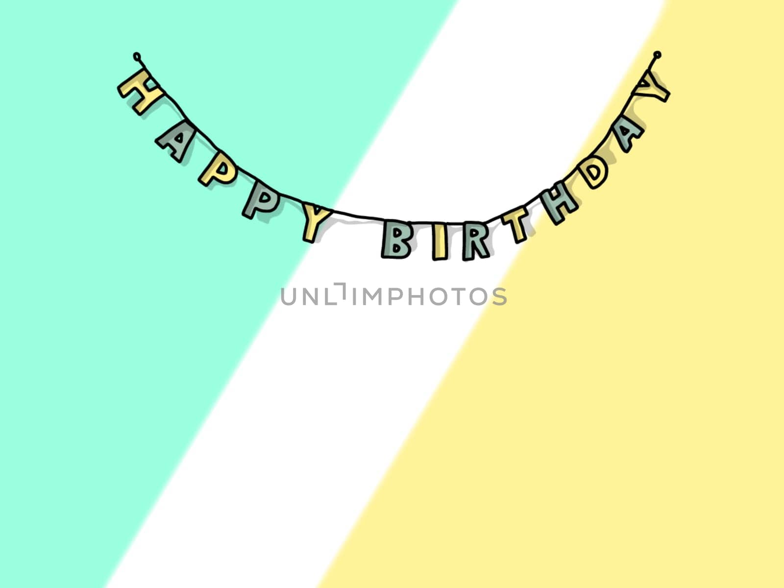 Happy Birthday background with color stripes wallpaper . High quality illustration